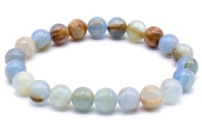 Armband Blauwe Calciet kralen 8mm