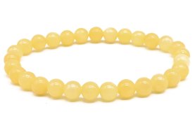 Armband Oranje Calciet kralen 6mm