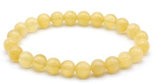 Armband Oranje Calciet kralen 8mm