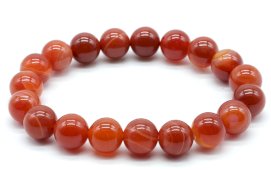 Armband Gebandeerde Carneool kralen 10mm