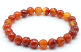Armband Gebandeerde Carneool kralen 8mm