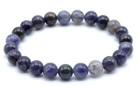Armband Cordieriet kralen 8mm