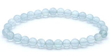 Armband Blauwe Fluoriet 'AA' kralen 6mm
