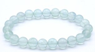 Armband Blauwe Fluoriet 'AA' kralen 8mm