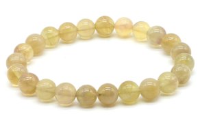 Armband Gele Fluoriet kralen 8mm