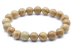 Armband Versteend Hout kralen 10mm