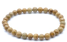 Armband Versteend Hout kralen 6mm