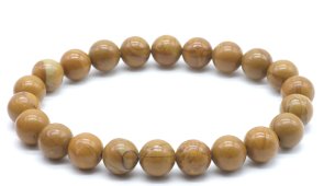 Armband Versteend Hout kralen 8mm