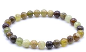Armband Groene Granaat kralen 6mm
