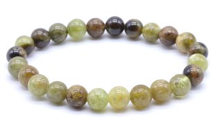 Armband Groene Granaat kralen 8mm