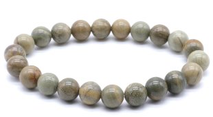 Armband Zilverblad Jaspis kralen 8mm