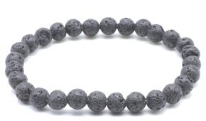 Armband Lavasteen kralen 6mm