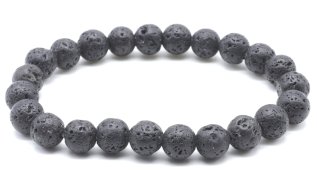 Armband Lavasteen kralen 8mm