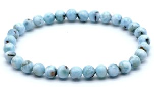 Armband Larimar kralen 6mm