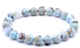 Armband Larimar kralen 8mm