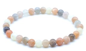 Armband Maansteen Multicolor kralen 6mm