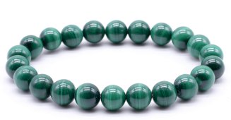 Armband 'Light' Malachiet 'AA' kralen 8mm