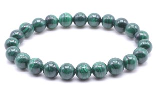 Armband 'Dark' Malachiet 'AA' kralen 8mm