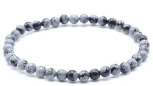 Armband Sneeuwobsidiaan kralen 4mm