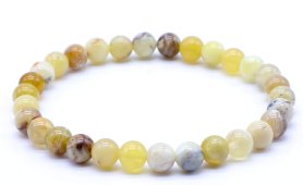 Armband Gele Opaal kralen 6mm