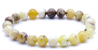 Armband Gele Opaal kralen 8mm