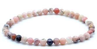 Armband Roze Opaal kralen 4mm