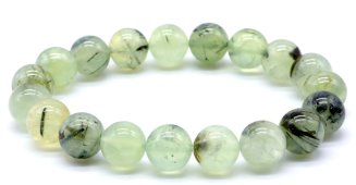 Armband Prehniet kralen 10mm