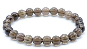 Armband Rookkwarts kralen 8mm
