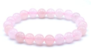 Armband Rozenkwarts kralen 8mm
