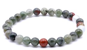 Armband Afrikaanse Heliotroop Jaspis kralen 6mm