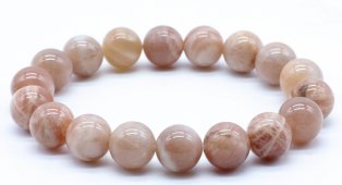 Armband Zonnesteen 'AA' kralen 10mm
