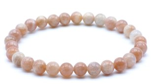 Armband Zonnesteen 'AA' kralen 6mm