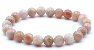 Armband Zonnesteen 'AA' kralen 8mm