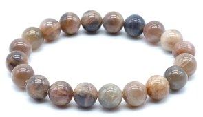 Armband Zwarte Zonnesteen 'AA' kralen 10mm