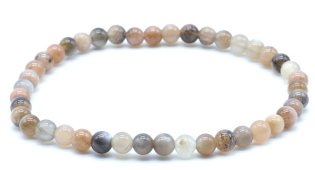 Armband Zwarte Zonnesteen 'AA' kralen 4mm