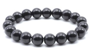 Armband Zwarte Toermalijn kralen 10mm