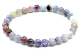 Armband Veelkleurige Toermalijn kralen 6mm