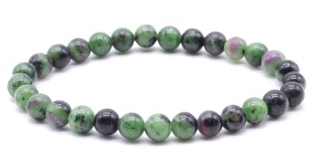 Armband Robijn Zoïsiet kralen 6mm