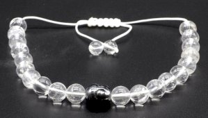 Verstelbare Armband Bergkristal kralen 8mm