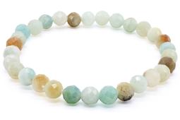 Armband Amazoniet Multi geslepen kralen 6mm