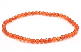 Armband Carneool geslepen kralen 4mm