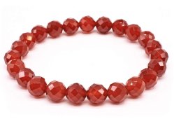Armband Carneool geslepen kralen 8mm