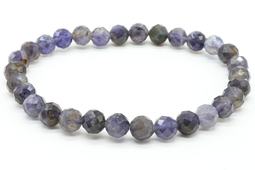Armband Cordieriet geslepen kralen 6mm