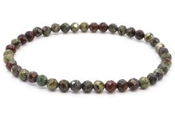 Armband Drakenbloed Jaspis geslepen kralen 4mm