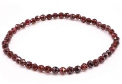 Armband Granaat geslepen kralen 4mm