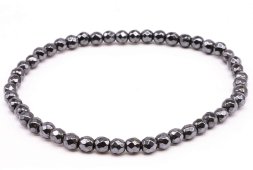 Armband Hematiet geslepen kralen 4mm