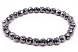 Armband Hematiet geslepen kralen 6mm
