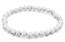 Armband Howliet geslepen kralen 6mm