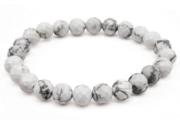 Armband Howliet geslepen kralen 8mm