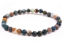 Armband Oceaanjaspis geslepen kralen 6mm